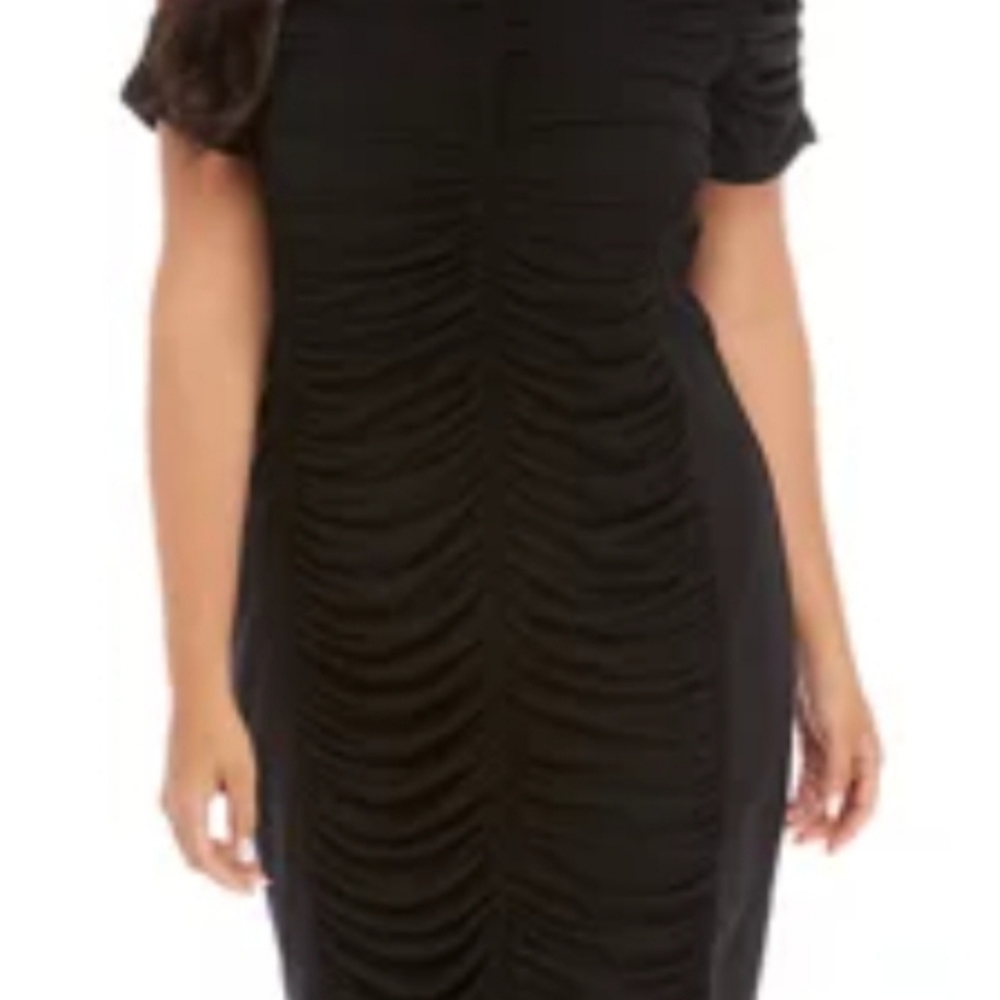 Michael Kors Plus Size Shirred Bodycon Sheath Dress Sz 1X NWT